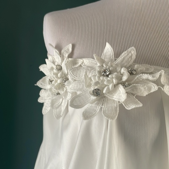 Hilary Radley for Katherine Barclay size L embellished blouse, rhinestones - Picture 2 of 6